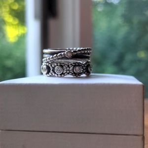 Pandora Her Majesty Ring and Pandora Kerry's Small Diamond Ring - Size 5.5